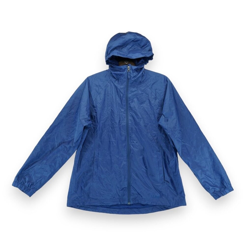 L.L. Bean Rain Jacket Men's Size M Full Zip Windbreaker Outdoors Hooded 284384